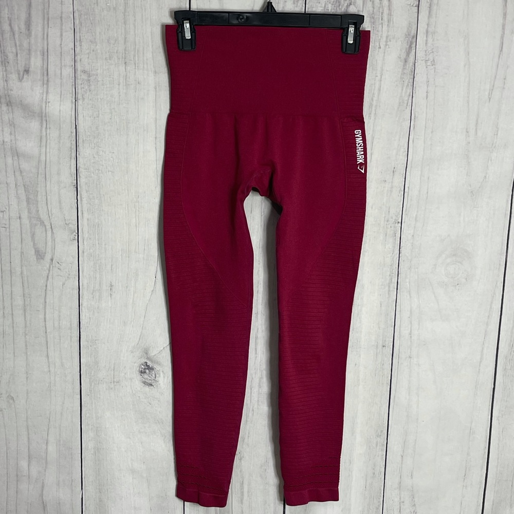 GYMSHARK Leggings Womens Size M Red Cranberry